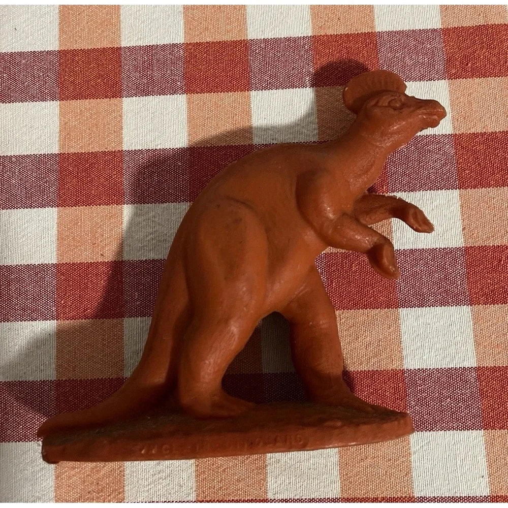 Vintage 1960's Sinclair Oil Dinosaur Corythosaurus Dinoland - DARK ORANGE